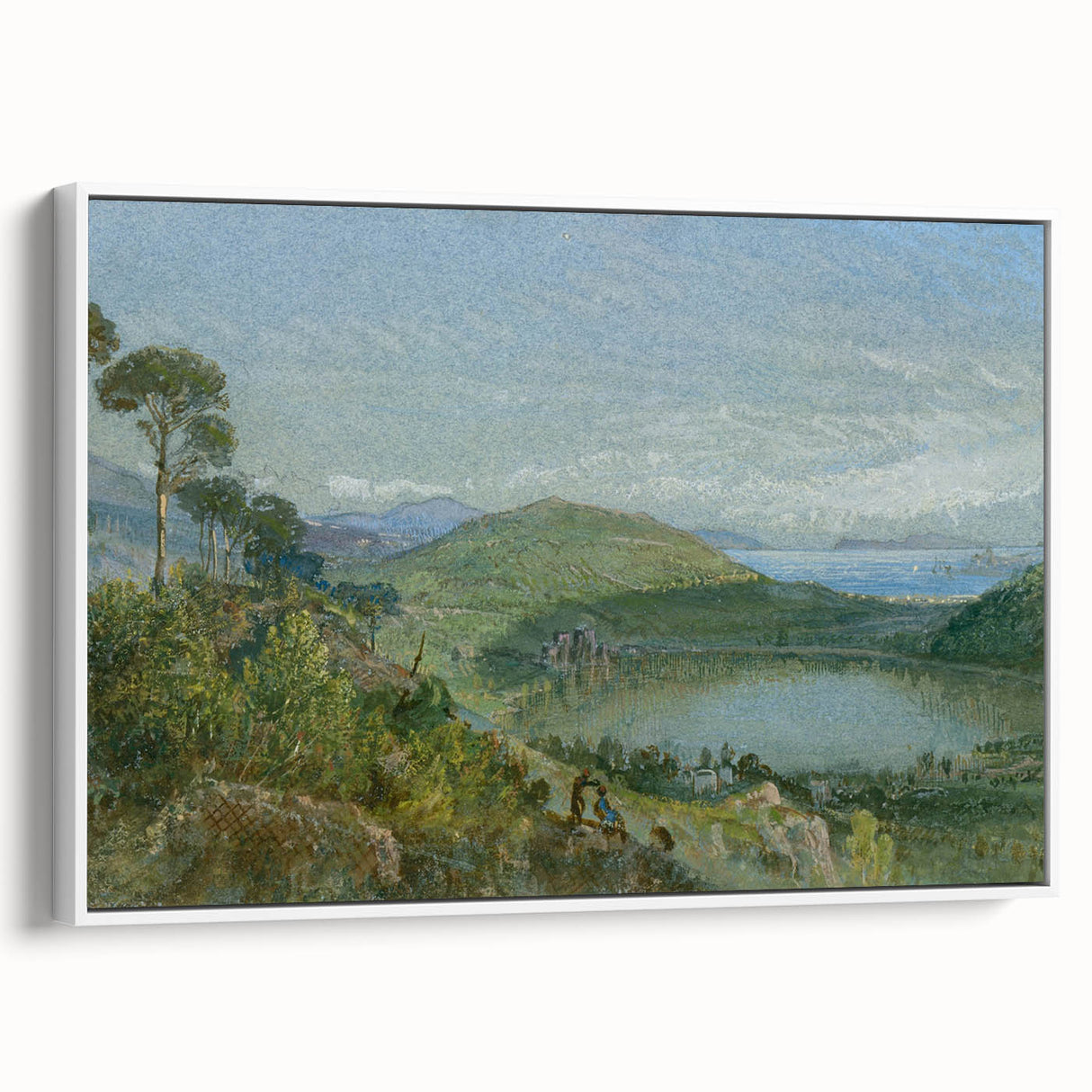 Lago Avernus Romantic Landscape - Historical Romanticism Canvas Print