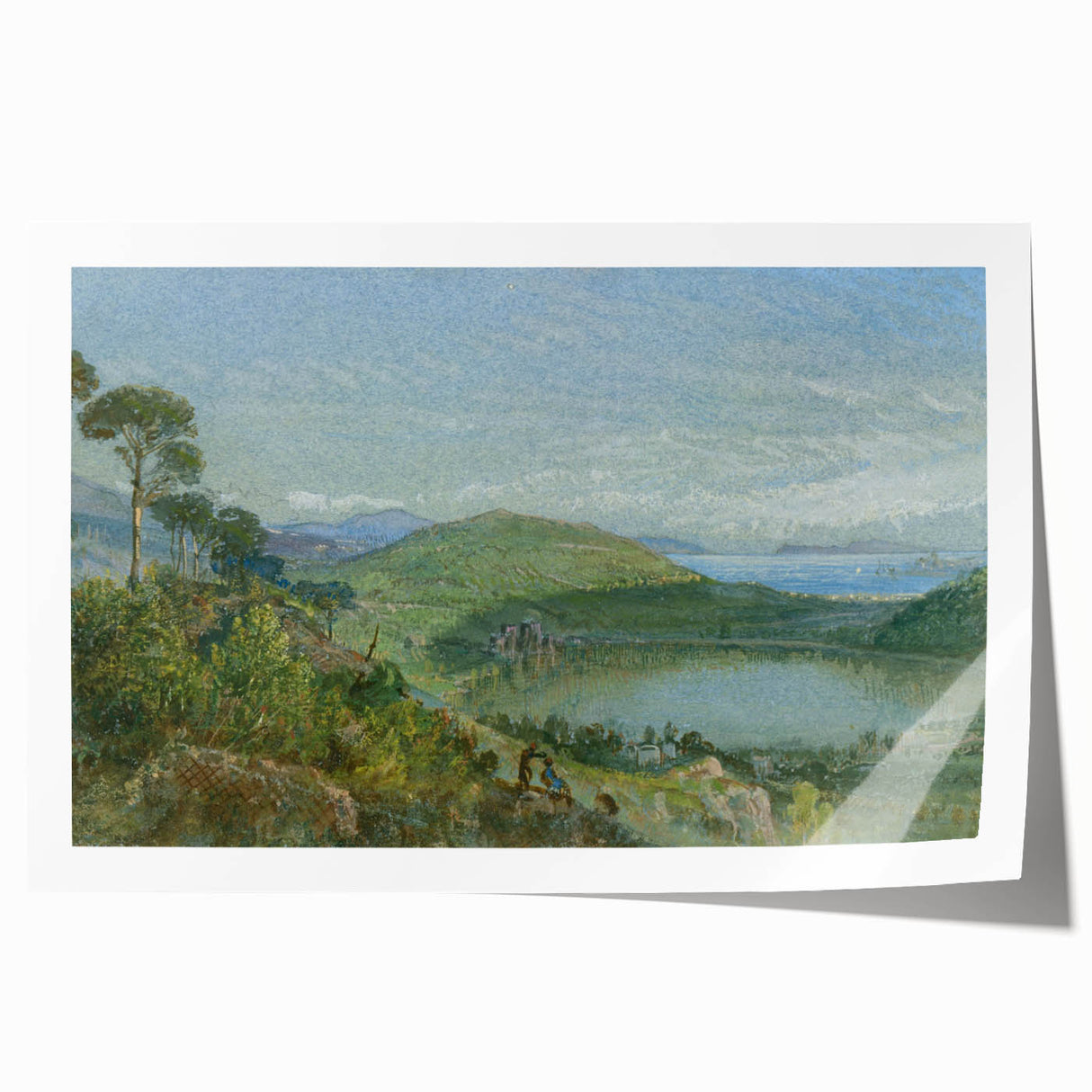 Lago Avernus Romantic Landscape - Historical Romanticism Canvas Print