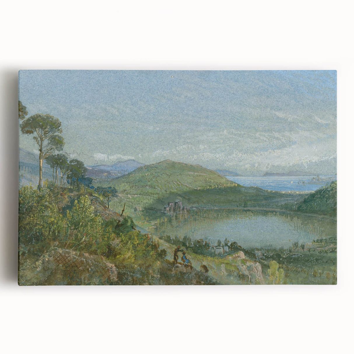 Lago Avernus Romantic Landscape - Historical Romanticism Canvas Print