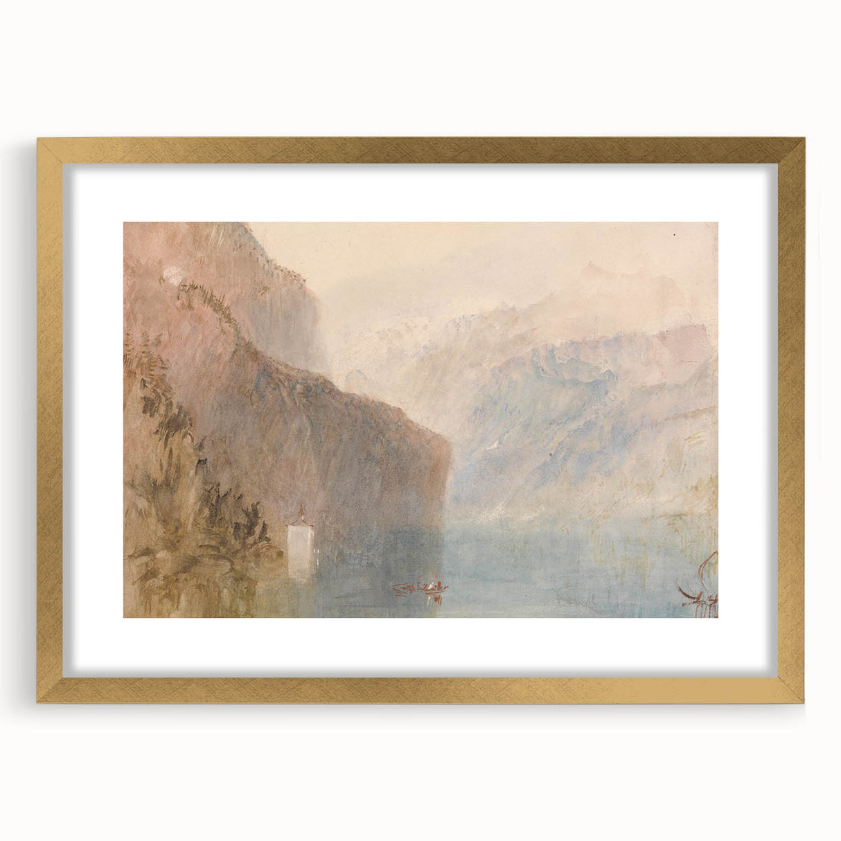 Classic Romantic Paintings: Tell's Chapel on Lake Lucerne