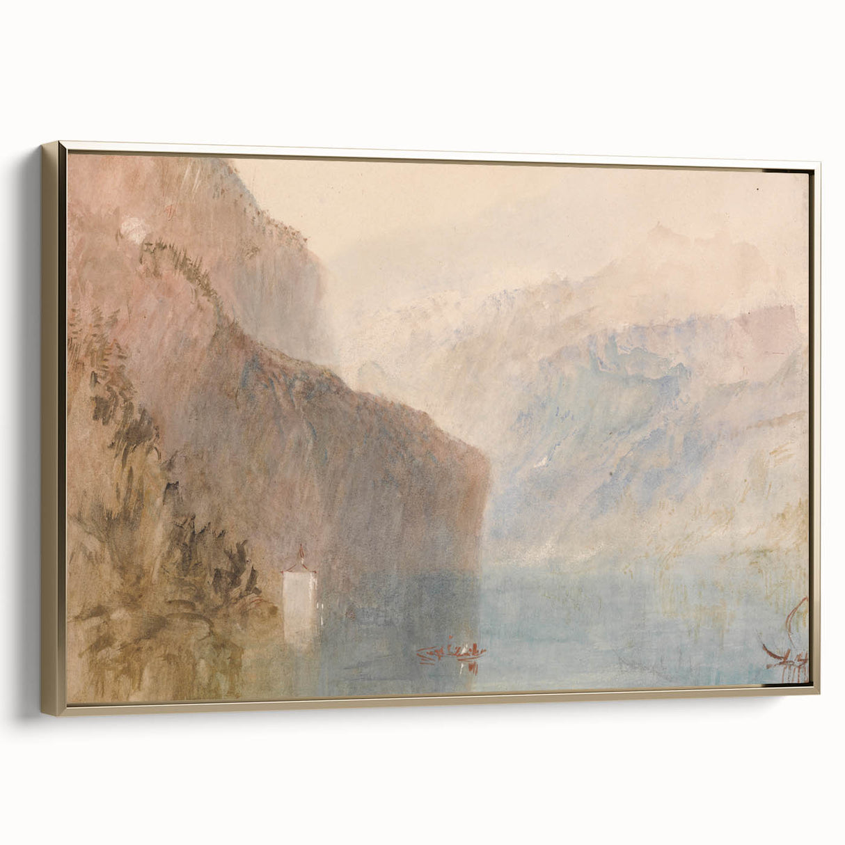 Classic Romantic Paintings: Tell's Chapel on Lake Lucerne