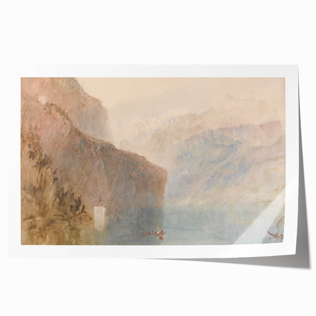 Classic Romantic Paintings: Tell's Chapel on Lake Lucerne