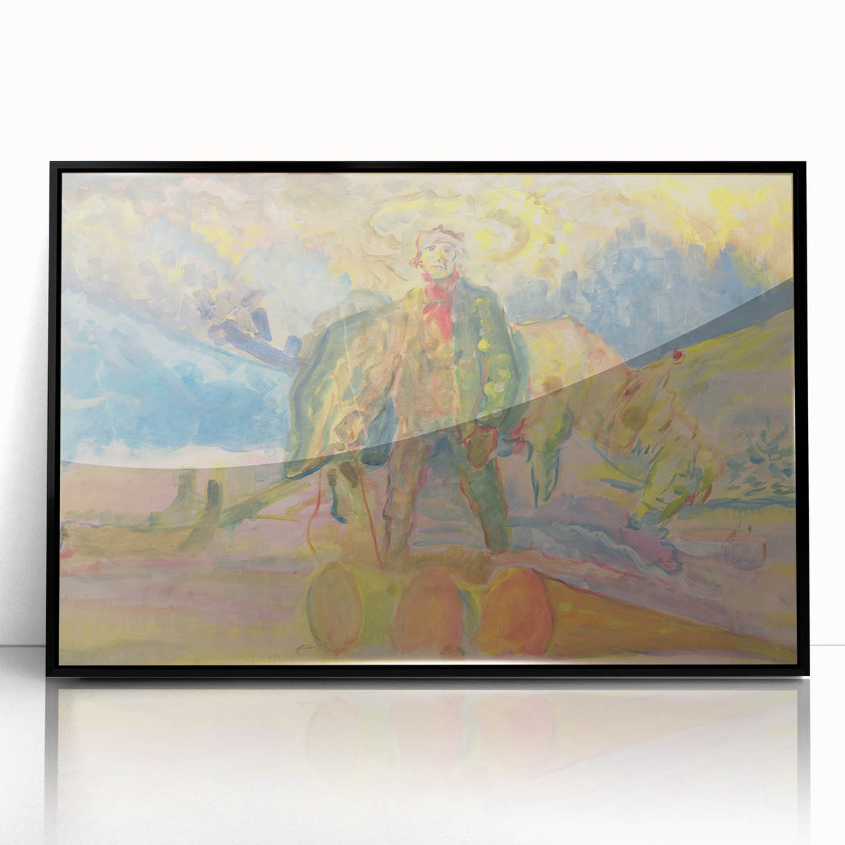 Expressionist Art - Weighing Wood by Weisz-Kubínčan - Vibrant Masterpiece