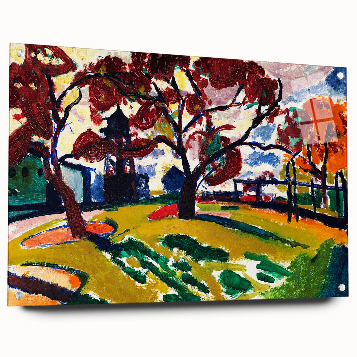 Expressionist Art - Winds by Henry Lyman Sayen - Colorful Landscape