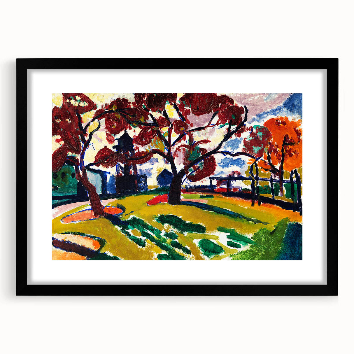 Expressionist Art - Winds by Henry Lyman Sayen - Colorful Landscape