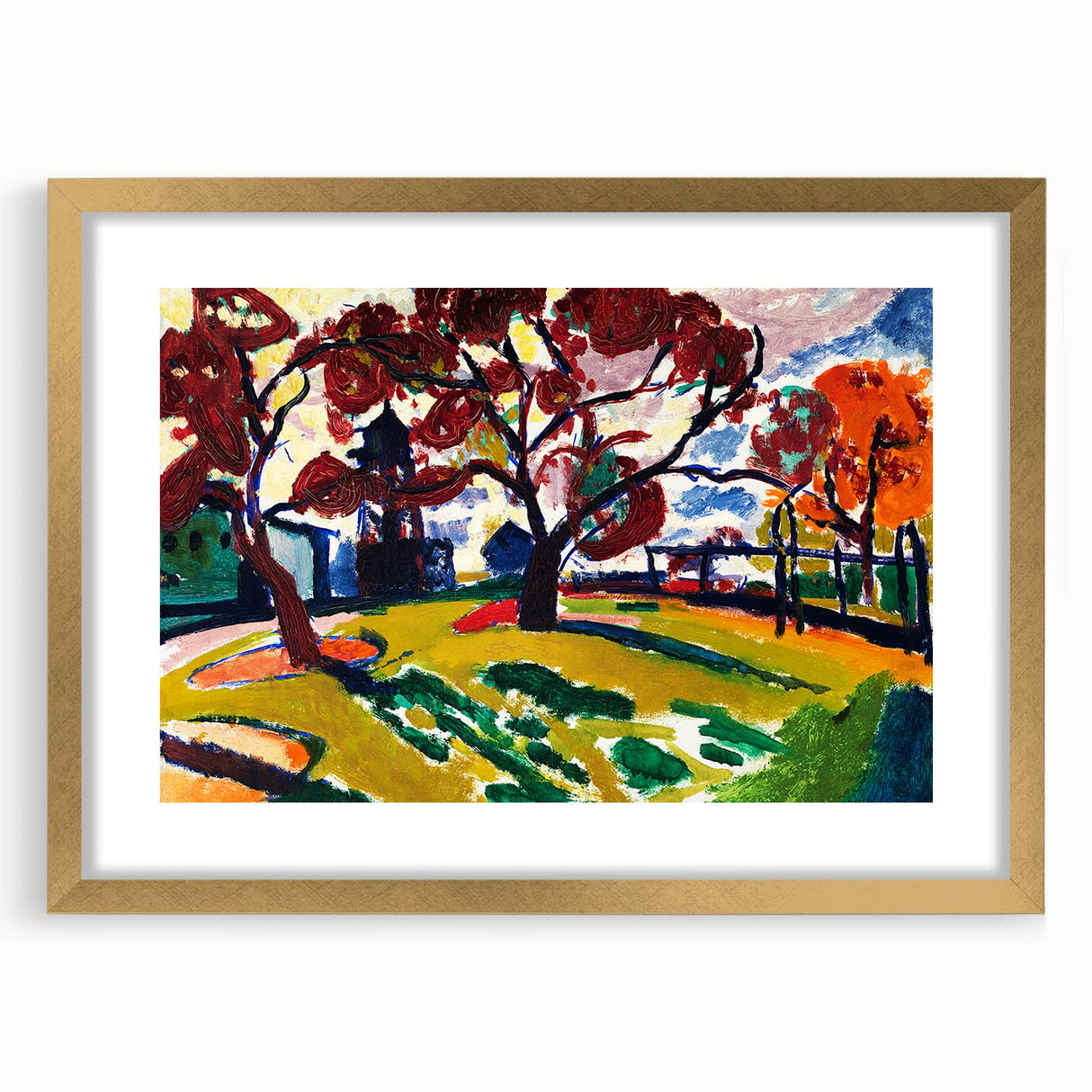Expressionist Art - Winds by Henry Lyman Sayen - Colorful Landscape