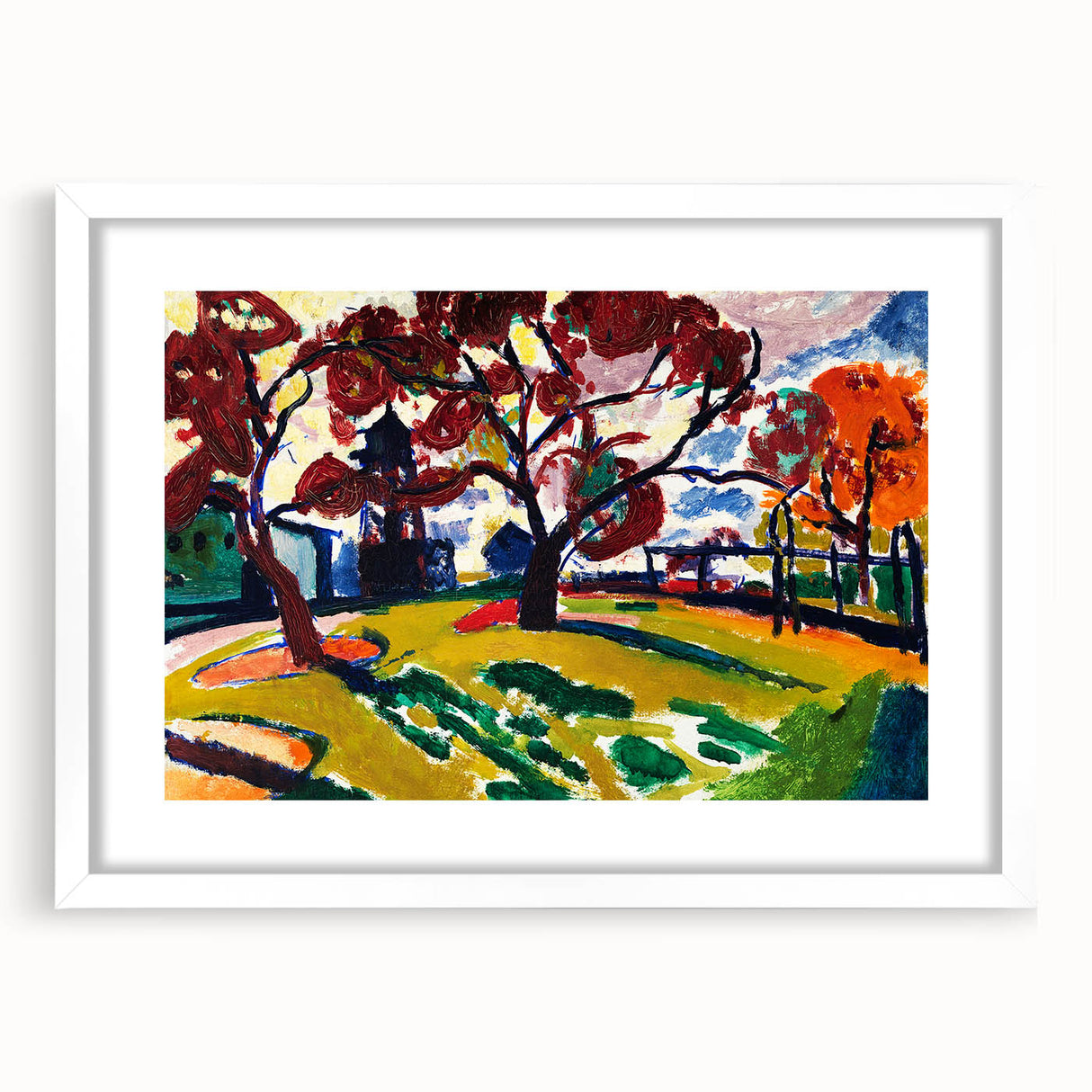 Expressionist Art - Winds by Henry Lyman Sayen - Colorful Landscape