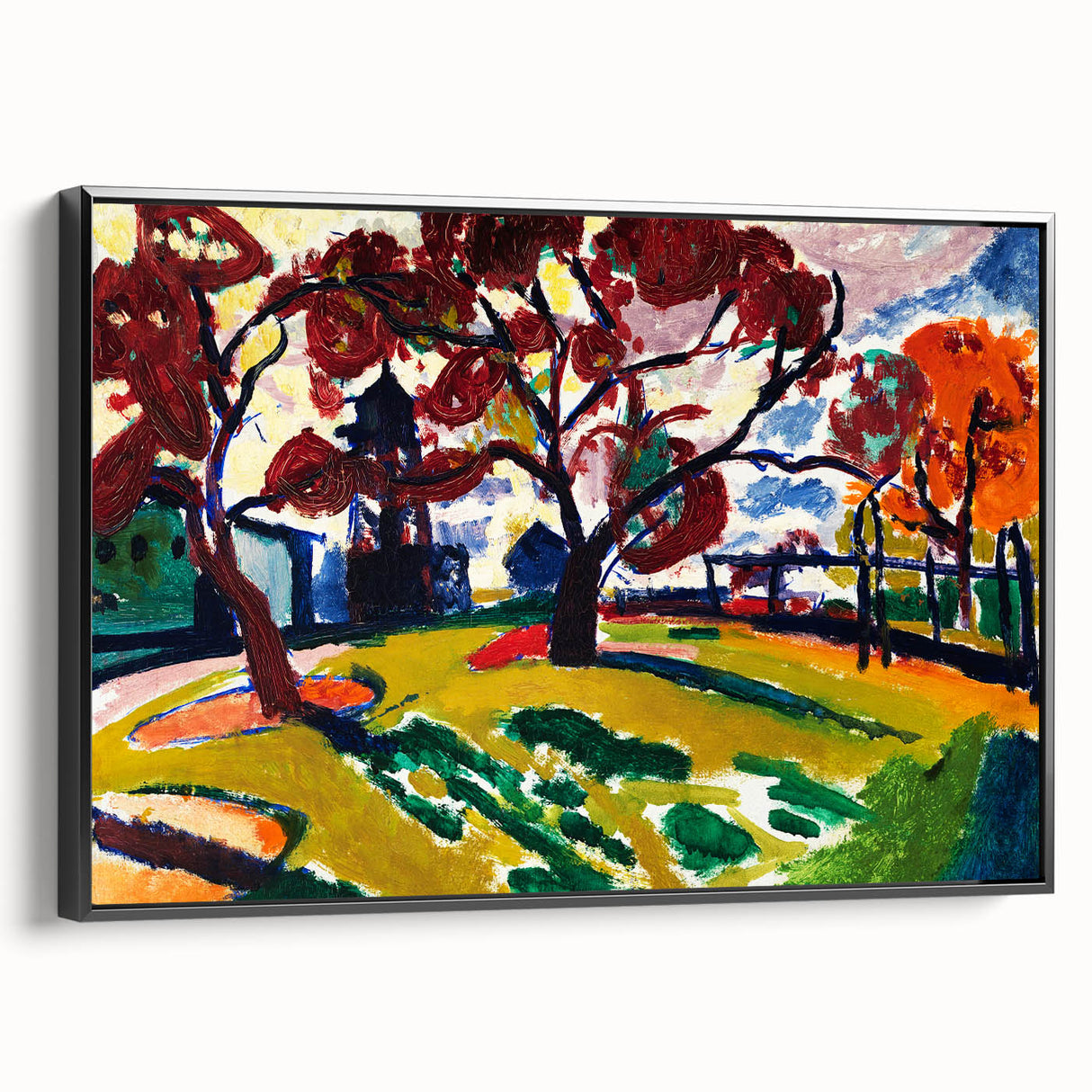 Expressionist Art - Winds by Henry Lyman Sayen - Colorful Landscape
