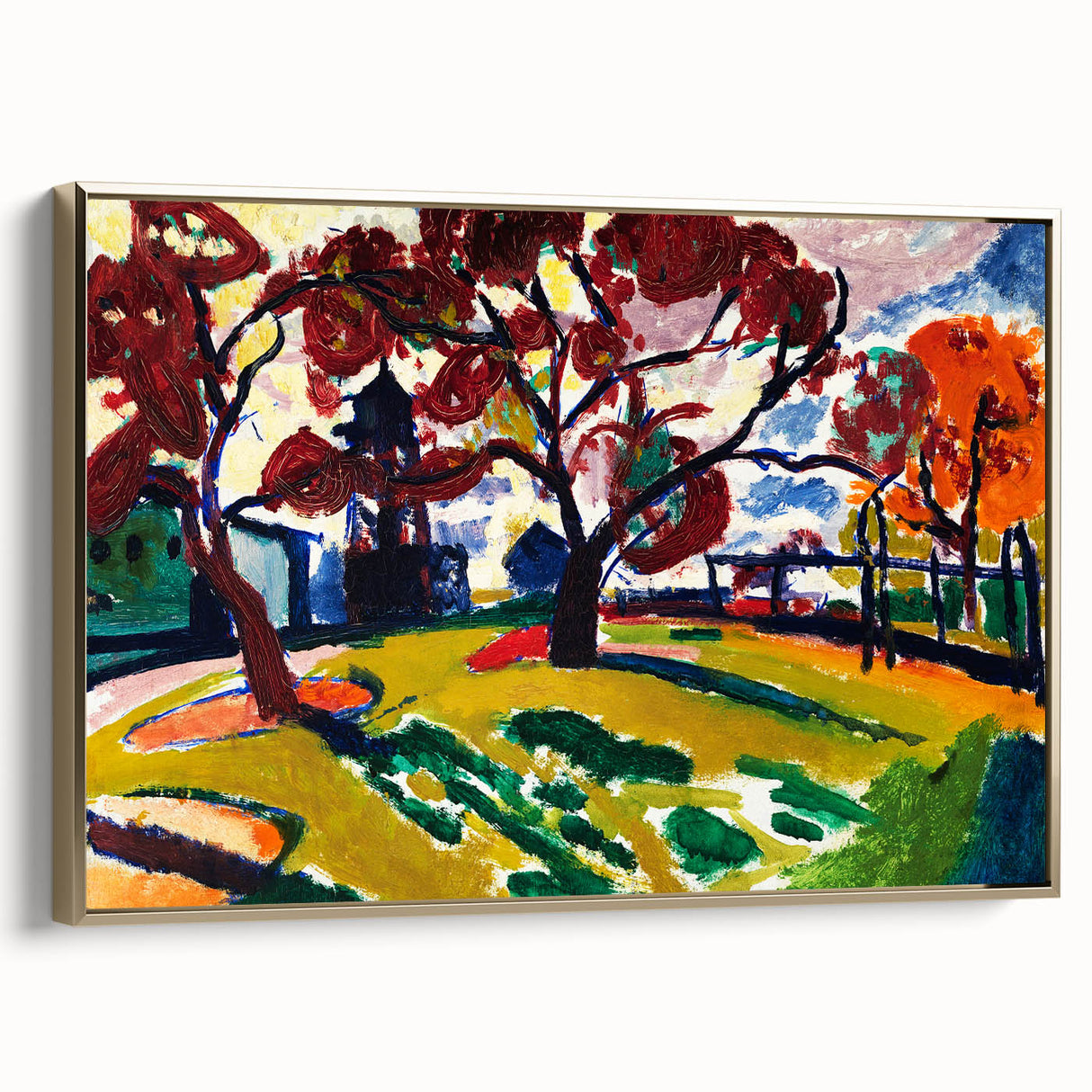 Expressionist Art - Winds by Henry Lyman Sayen - Colorful Landscape