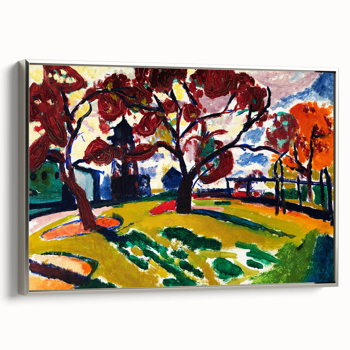 Expressionist Art - Winds by Henry Lyman Sayen - Colorful Landscape