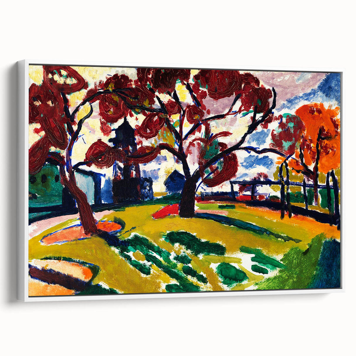 Expressionist Art - Winds by Henry Lyman Sayen - Colorful Landscape