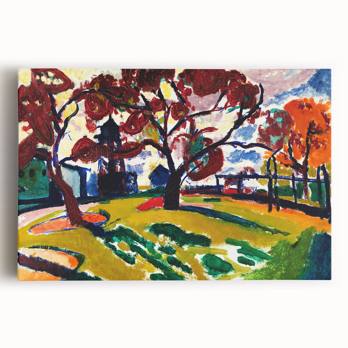 Expressionist Art - Winds by Henry Lyman Sayen - Colorful Landscape