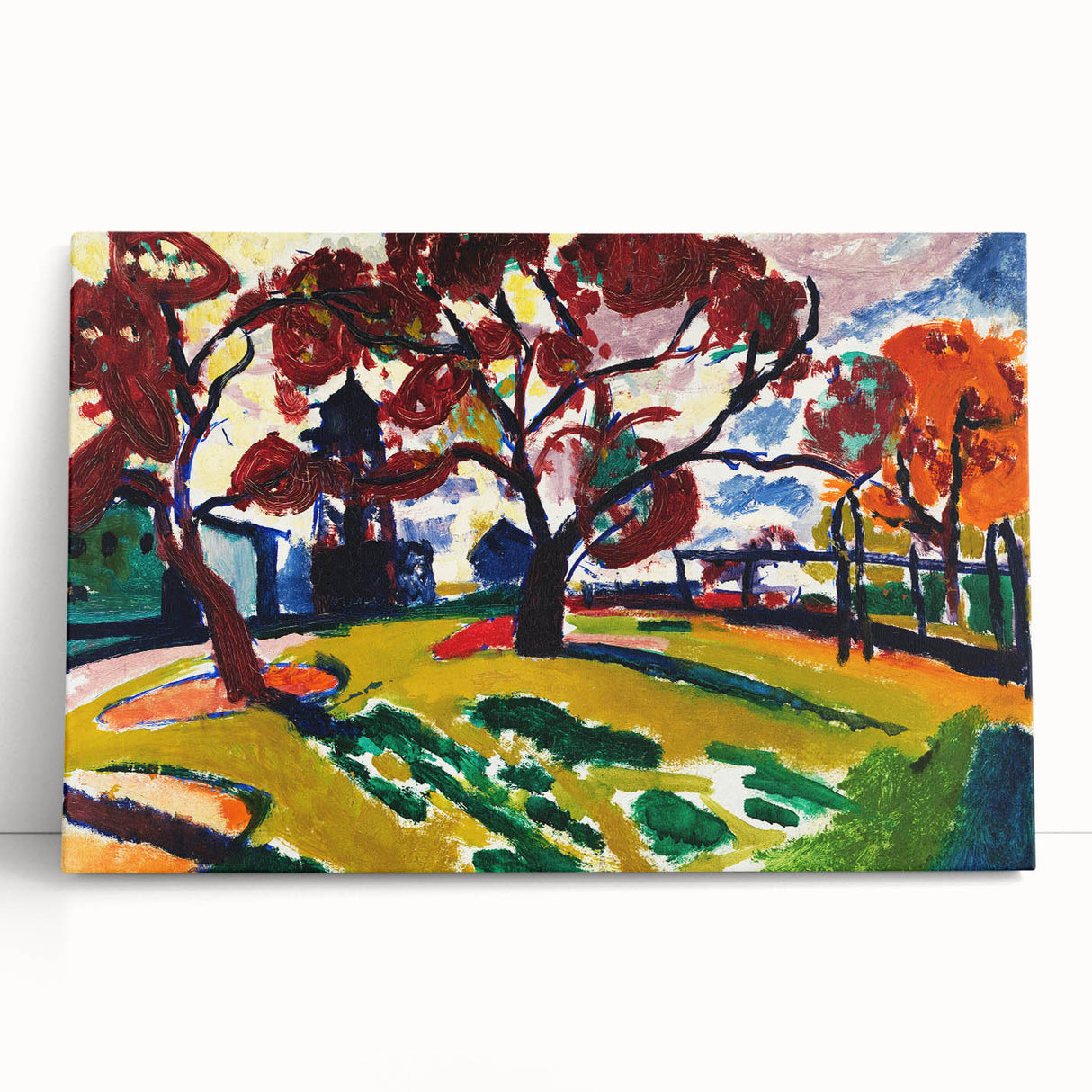 Expressionist Art - Winds by Henry Lyman Sayen - Colorful Landscape
