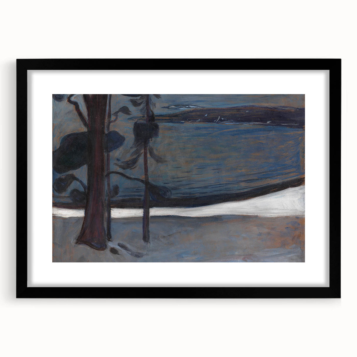 Expressionist Art - Winter at Nordstrand by Edvard Munch - Nordic Landscape