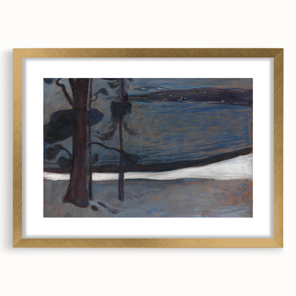 Expressionist Art - Winter at Nordstrand by Edvard Munch - Nordic Landscape