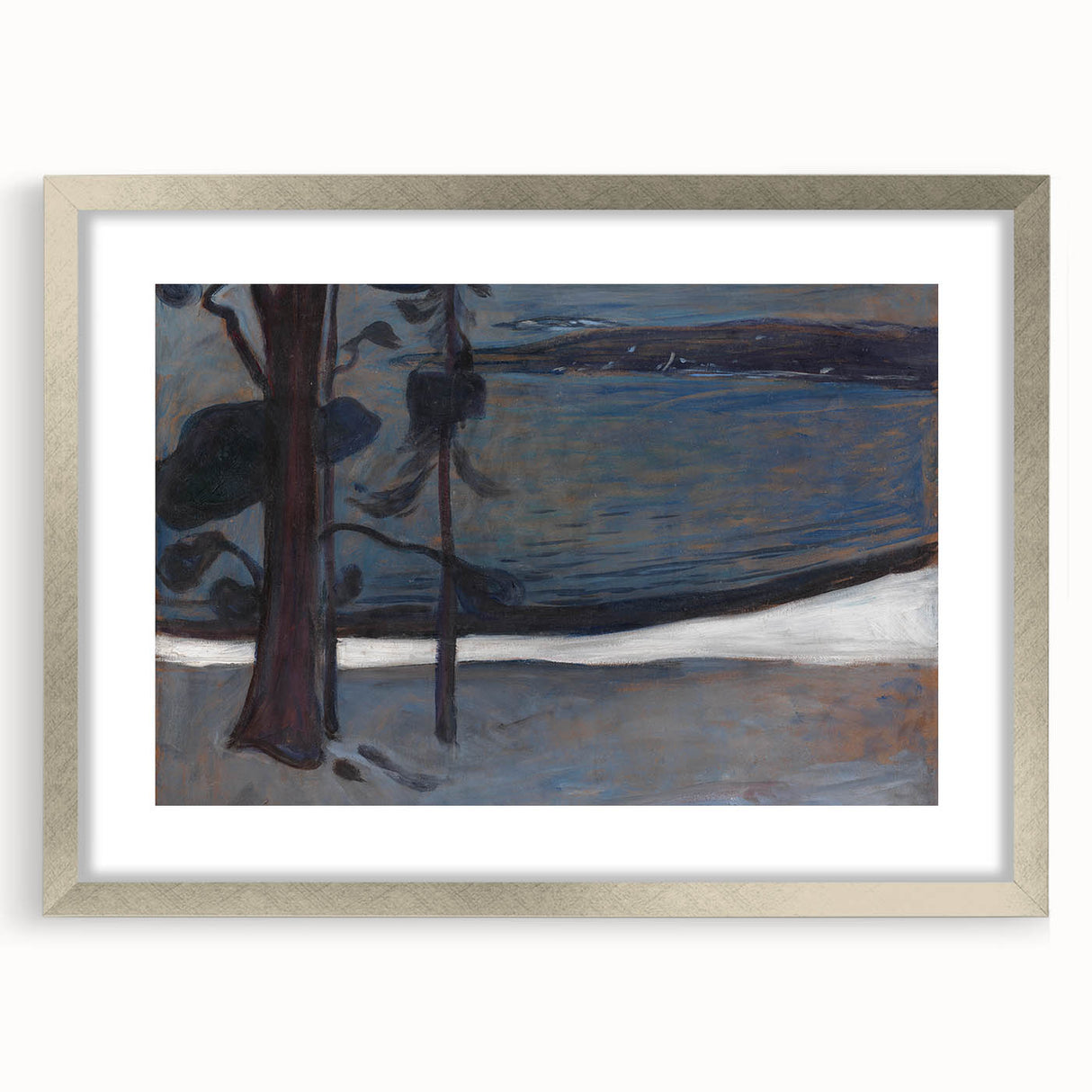 Expressionist Art - Winter at Nordstrand by Edvard Munch - Nordic Landscape