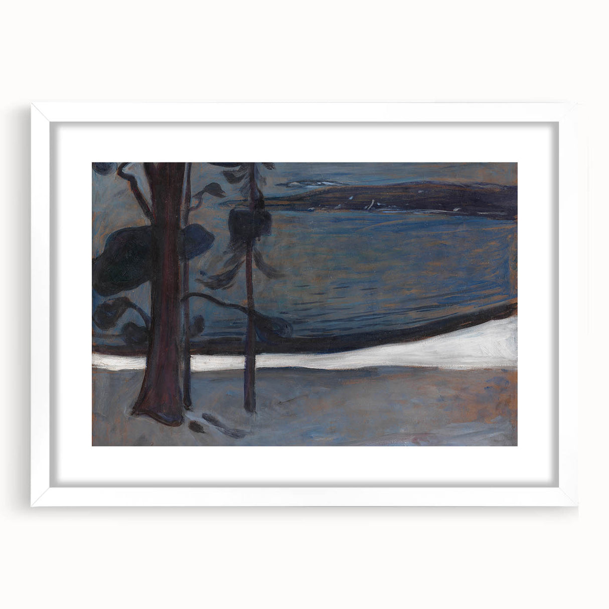 Expressionist Art - Winter at Nordstrand by Edvard Munch - Nordic Landscape