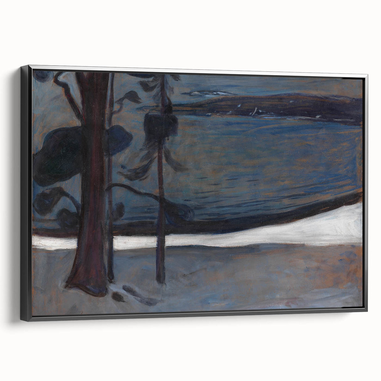 Expressionist Art - Winter at Nordstrand by Edvard Munch - Nordic Landscape
