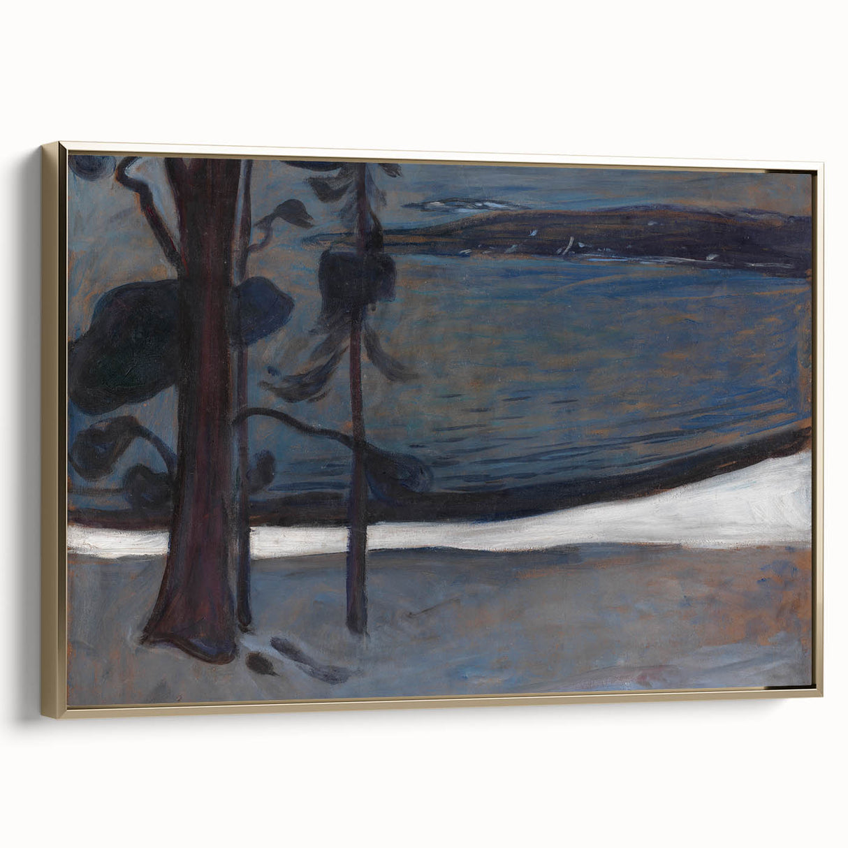 Expressionist Art - Winter at Nordstrand by Edvard Munch - Nordic Landscape