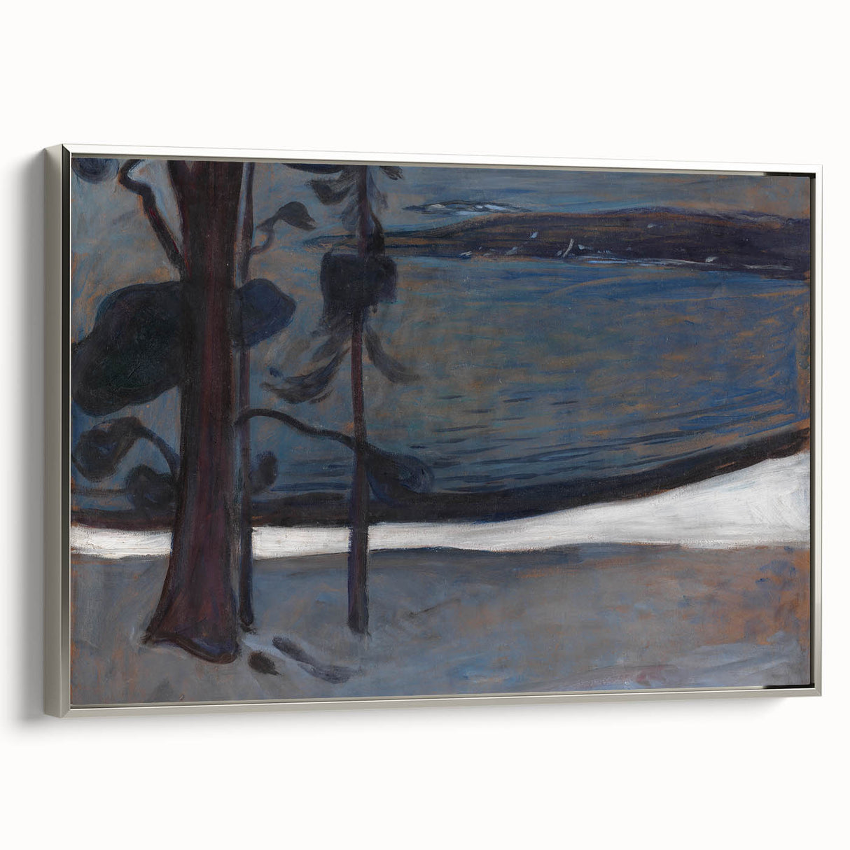 Expressionist Art - Winter at Nordstrand by Edvard Munch - Nordic Landscape