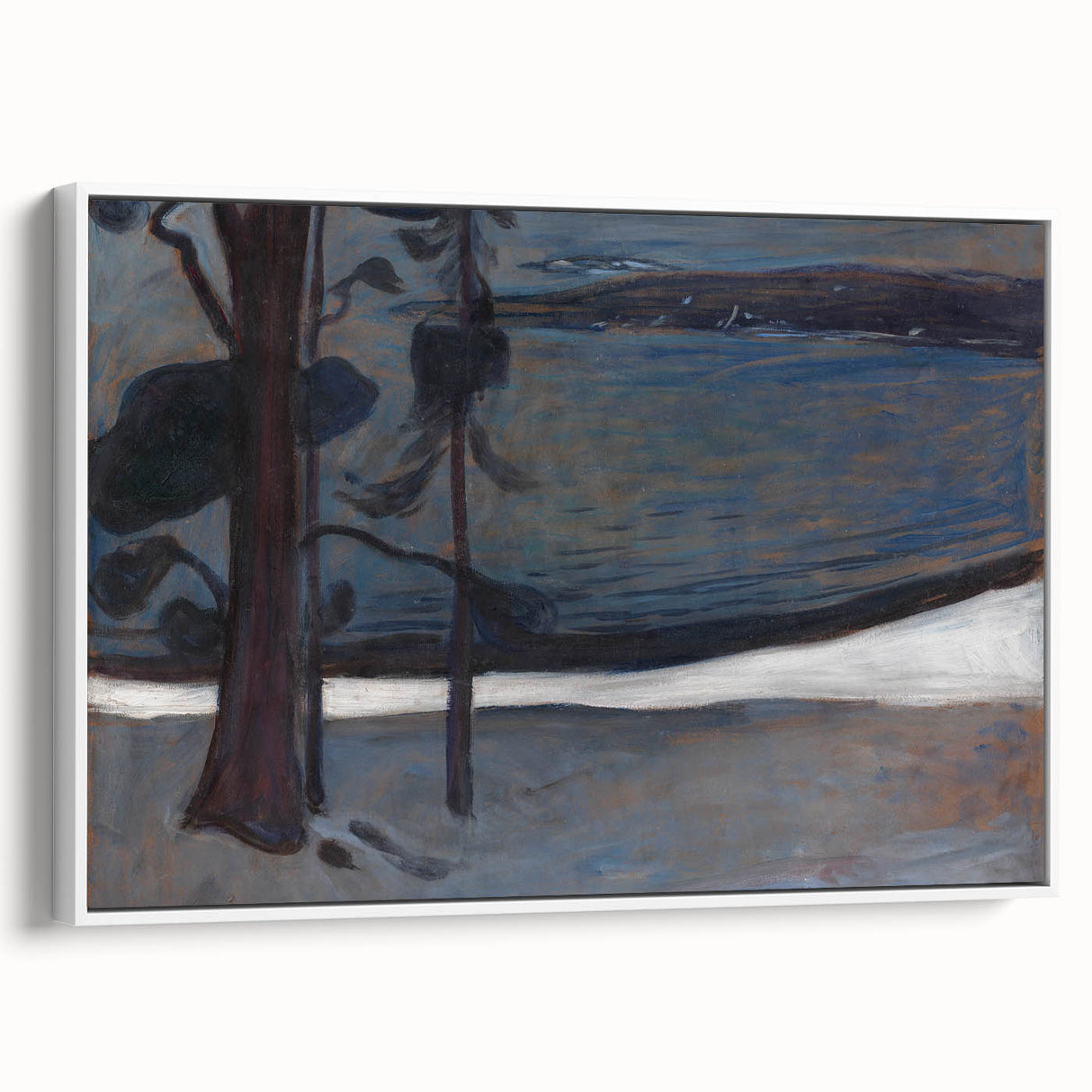 Expressionist Art - Winter at Nordstrand by Edvard Munch - Nordic Landscape