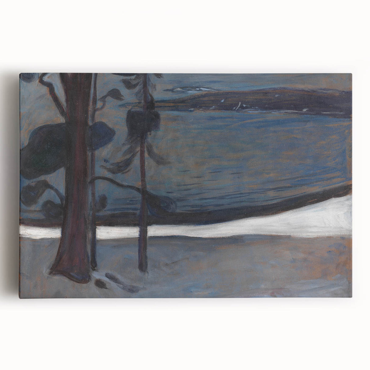 Expressionist Art - Winter at Nordstrand by Edvard Munch - Nordic Landscape