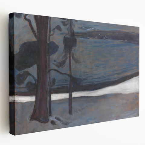 Expressionist Art - Winter at Nordstrand by Edvard Munch - Nordic Landscape