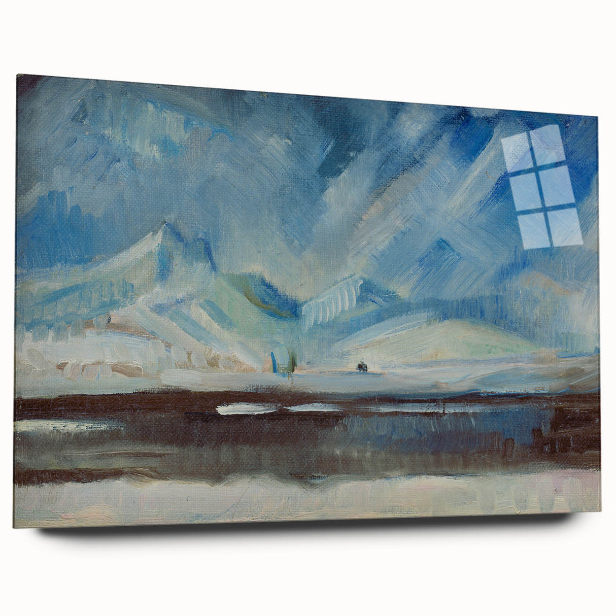 Expressionist Winter Landscape – Serene Snowy Wall Art