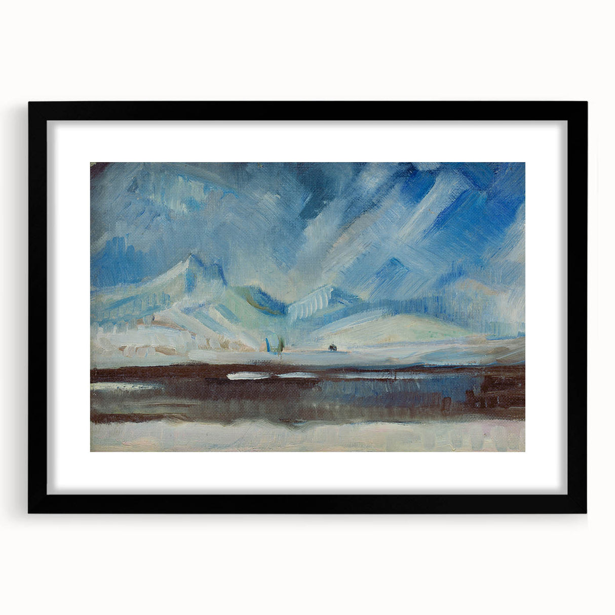 Expressionist Winter Landscape – Serene Snowy Wall Art