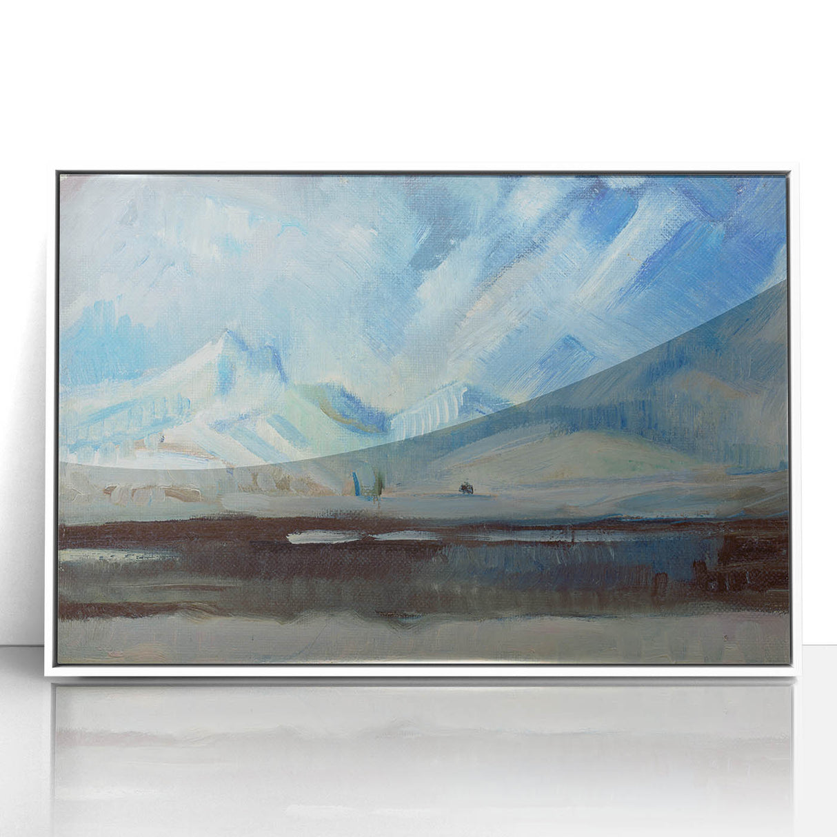 Expressionist Winter Landscape – Serene Snowy Wall Art