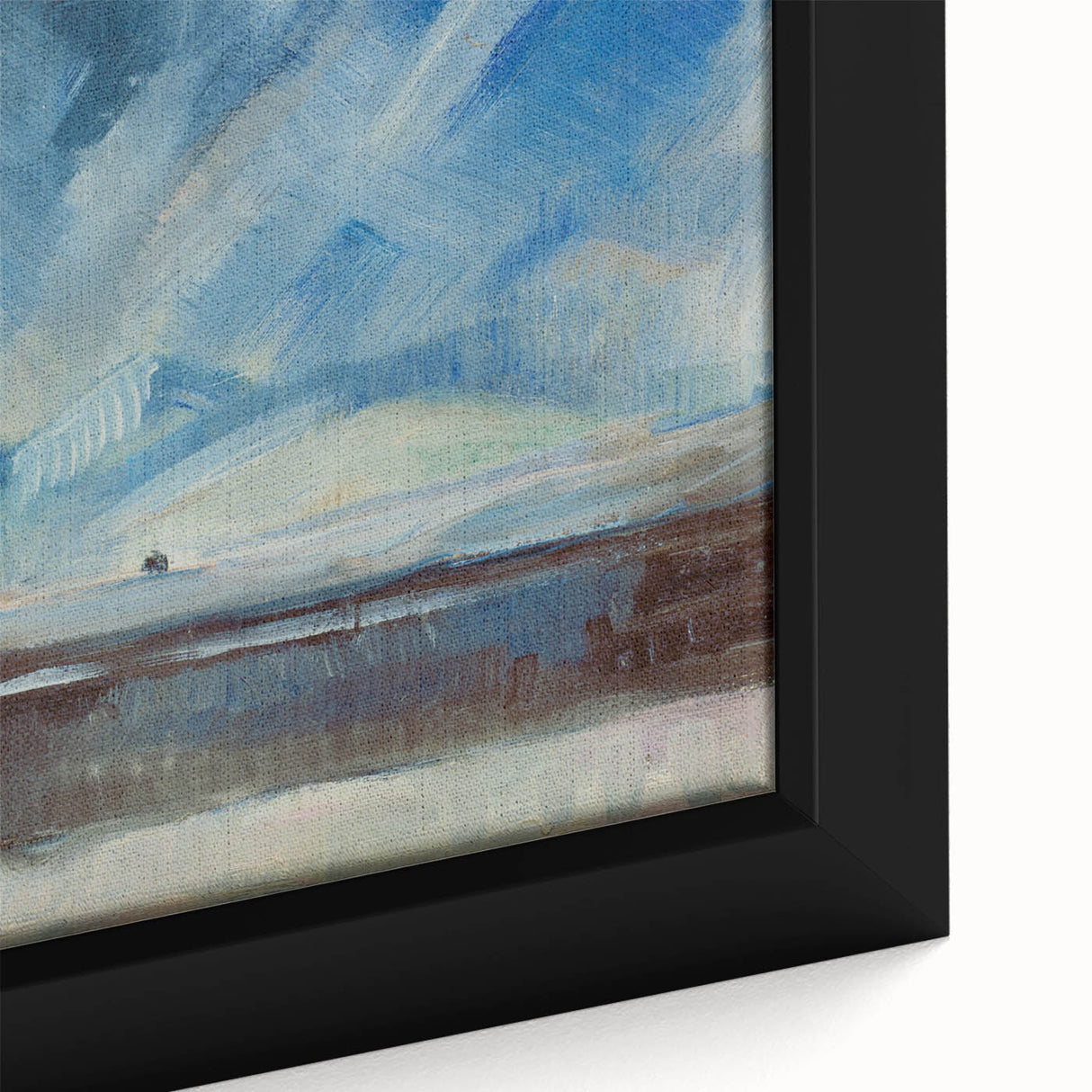 Expressionist Winter Landscape – Serene Snowy Wall Art