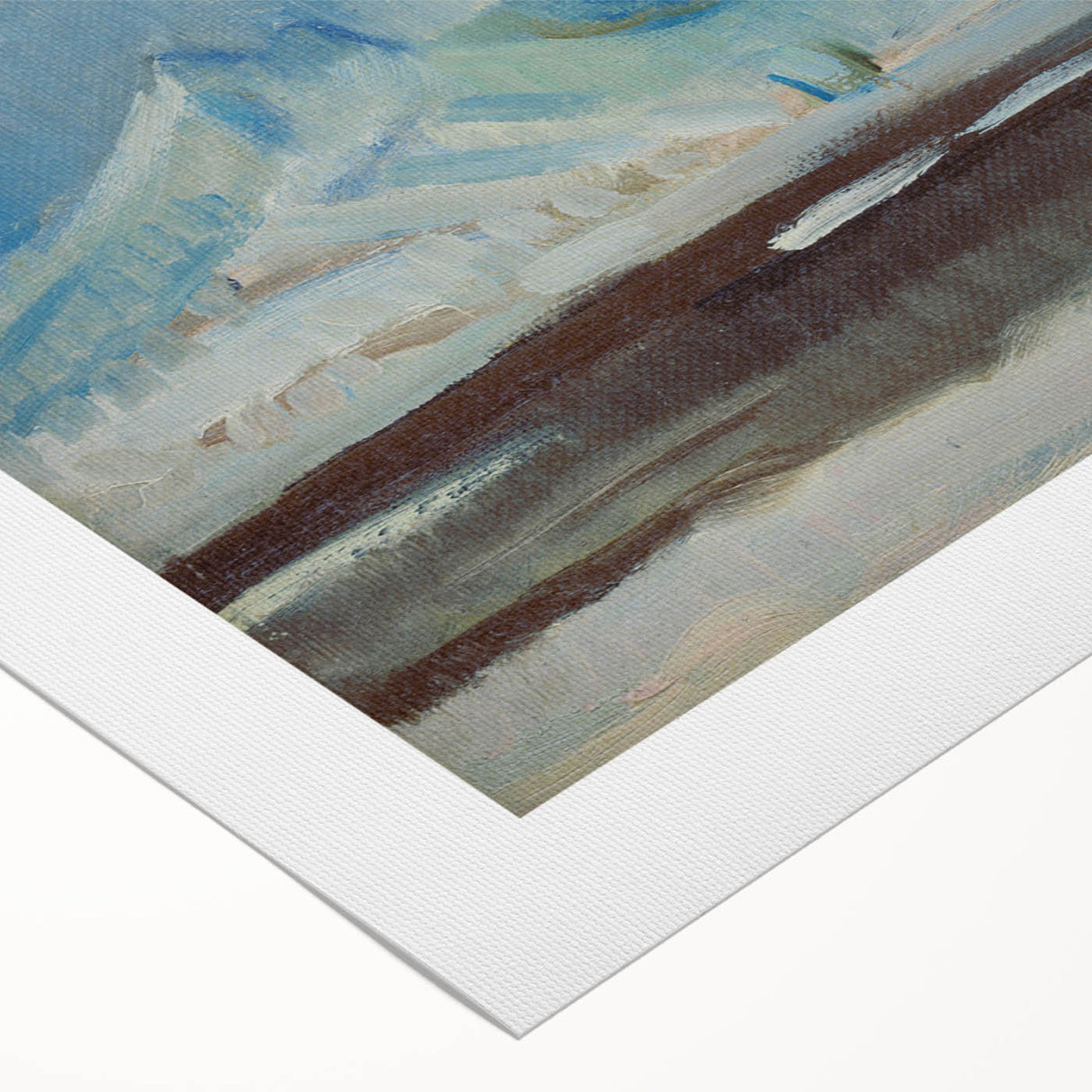Expressionist Winter Landscape – Serene Snowy Wall Art