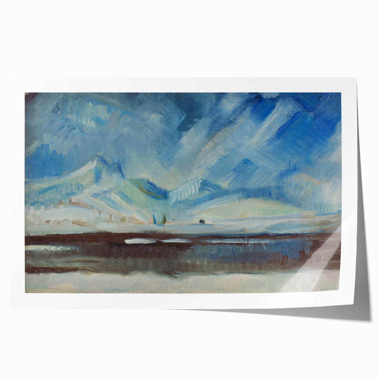 Expressionist Winter Landscape – Serene Snowy Wall Art