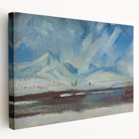 Expressionist Winter Landscape – Serene Snowy Wall Art