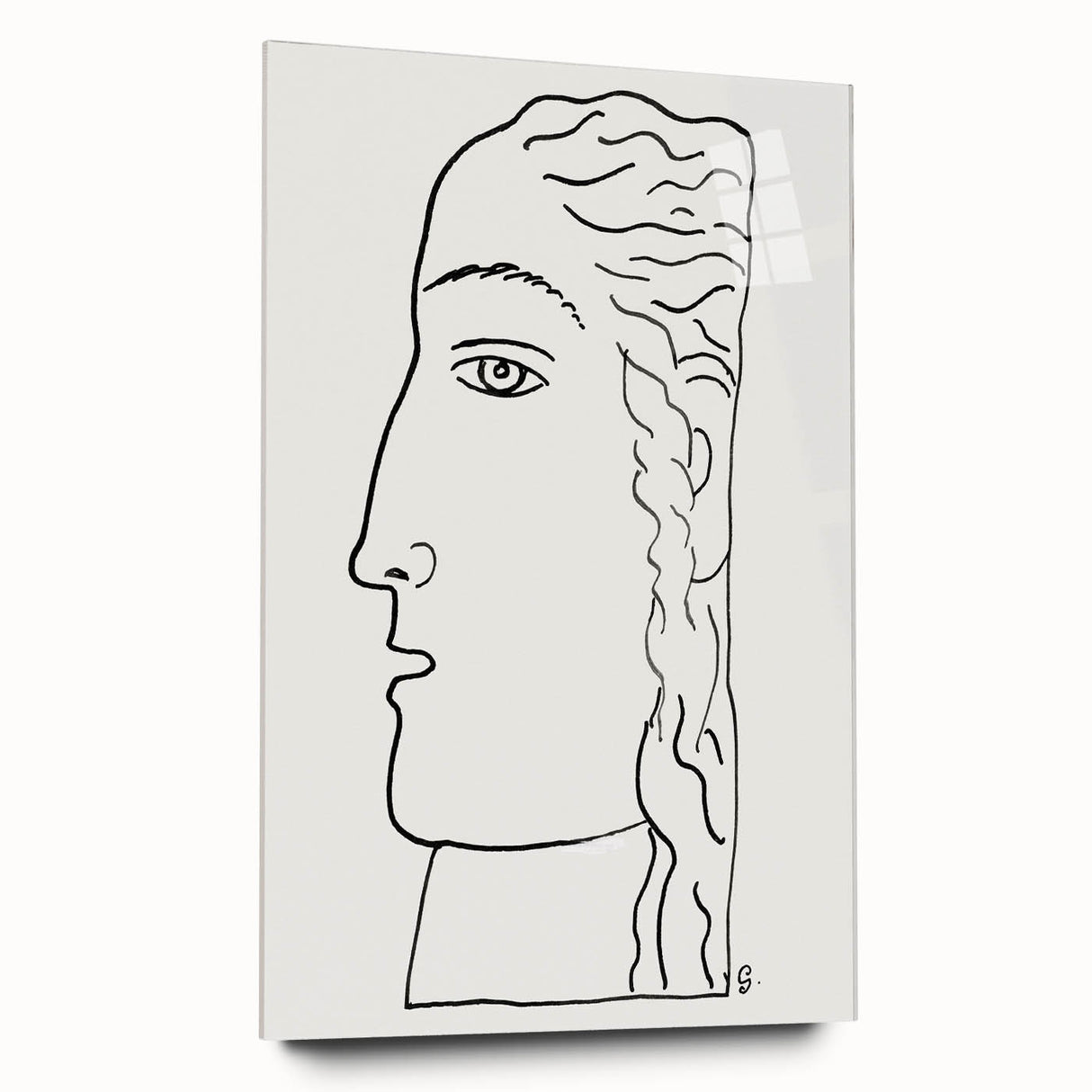 Expressionist Art - "Woman's Head" by Leo Gestel - Elegant Line Drawing