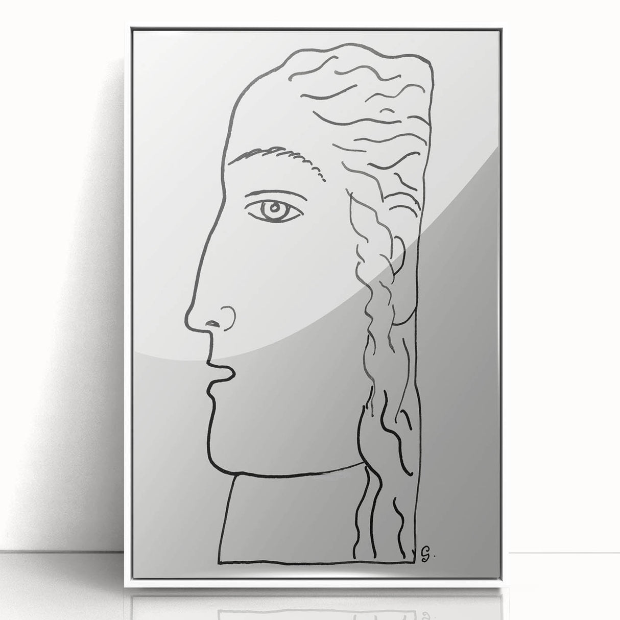 Expressionist Art - "Woman's Head" by Leo Gestel - Elegant Line Drawing