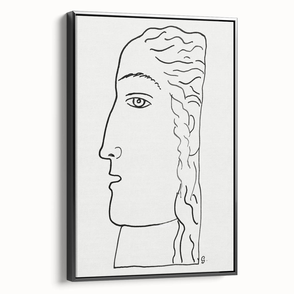 Expressionist Art - "Woman's Head" by Leo Gestel - Elegant Line Drawing