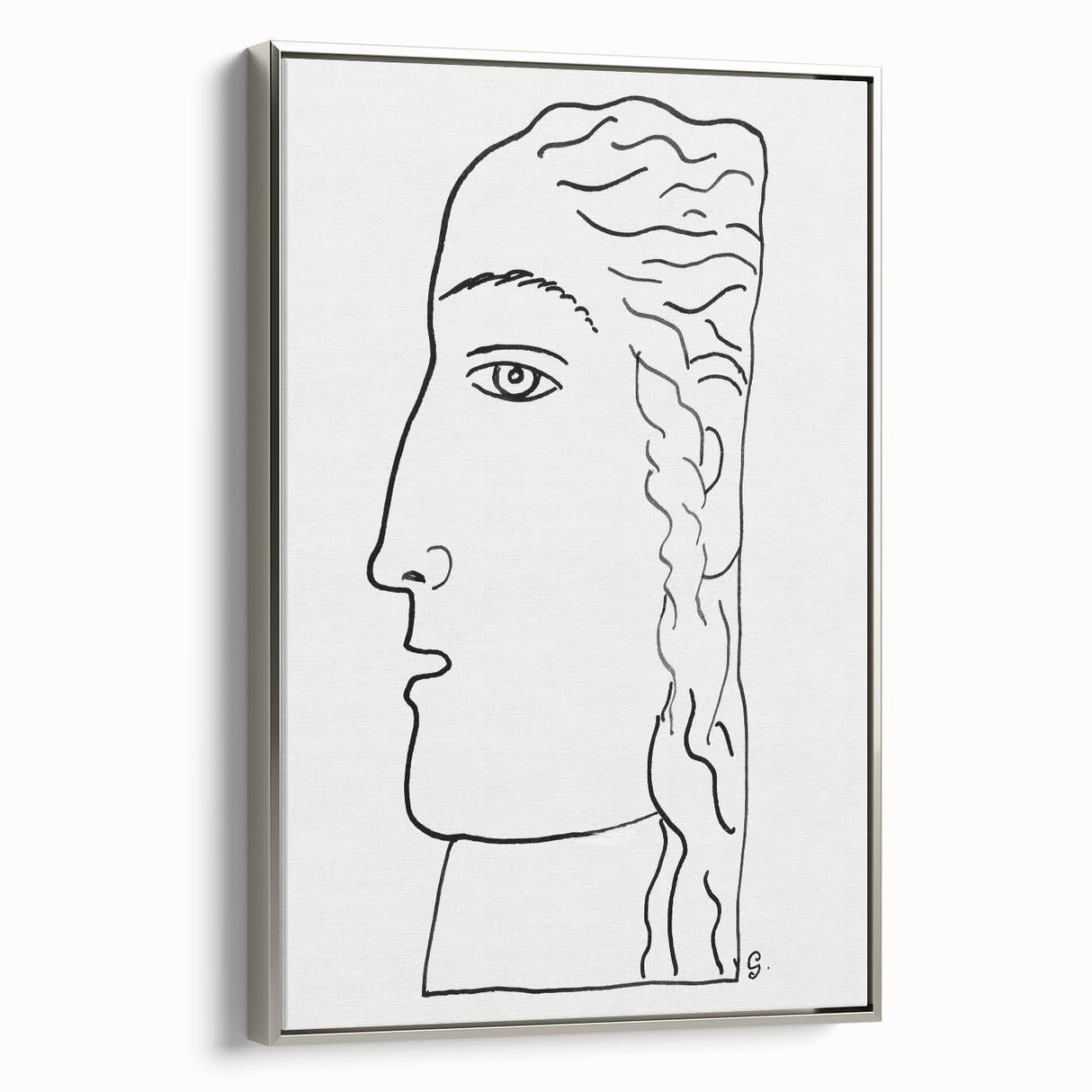 Expressionist Art - "Woman's Head" by Leo Gestel - Elegant Line Drawing