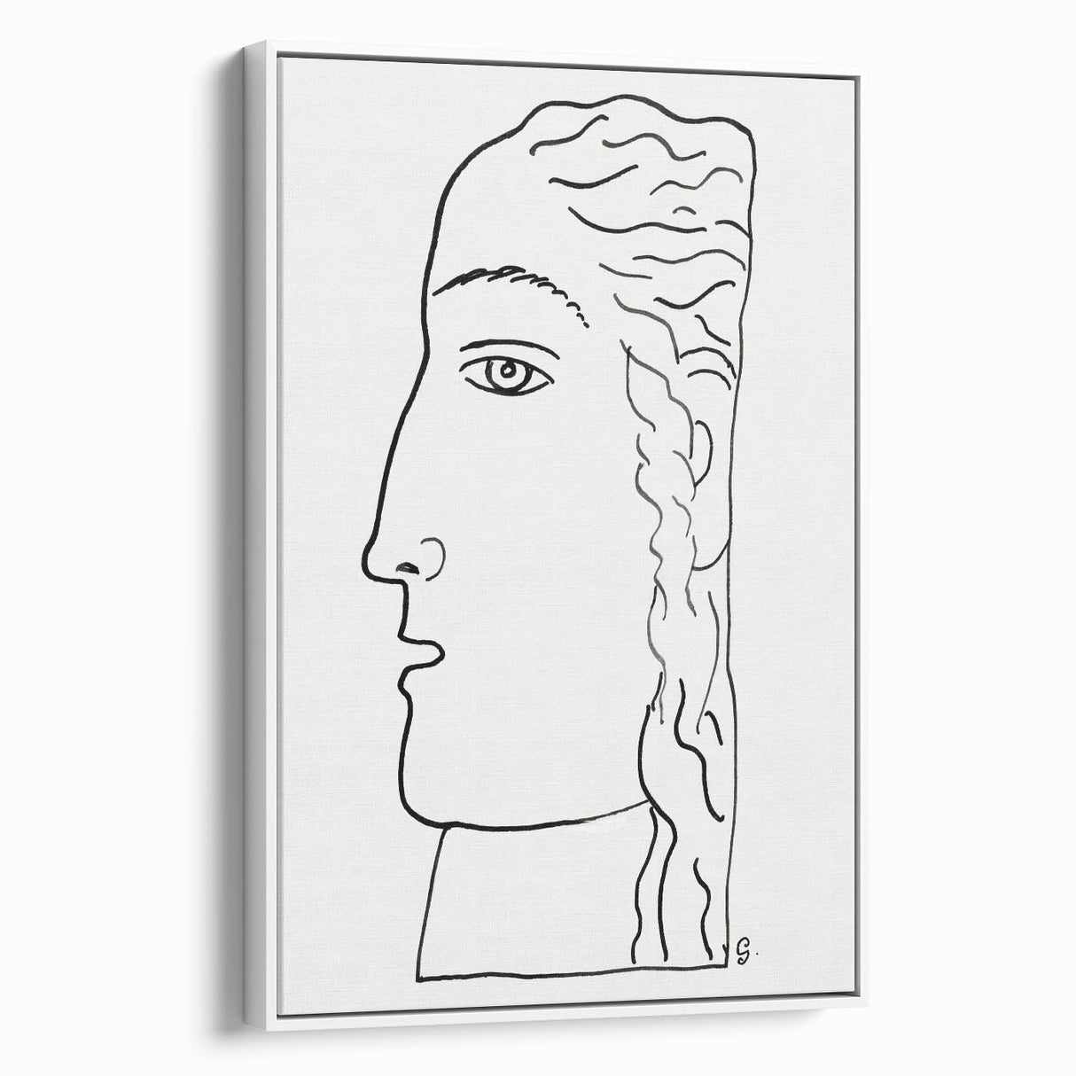 Expressionist Art - "Woman's Head" by Leo Gestel - Elegant Line Drawing