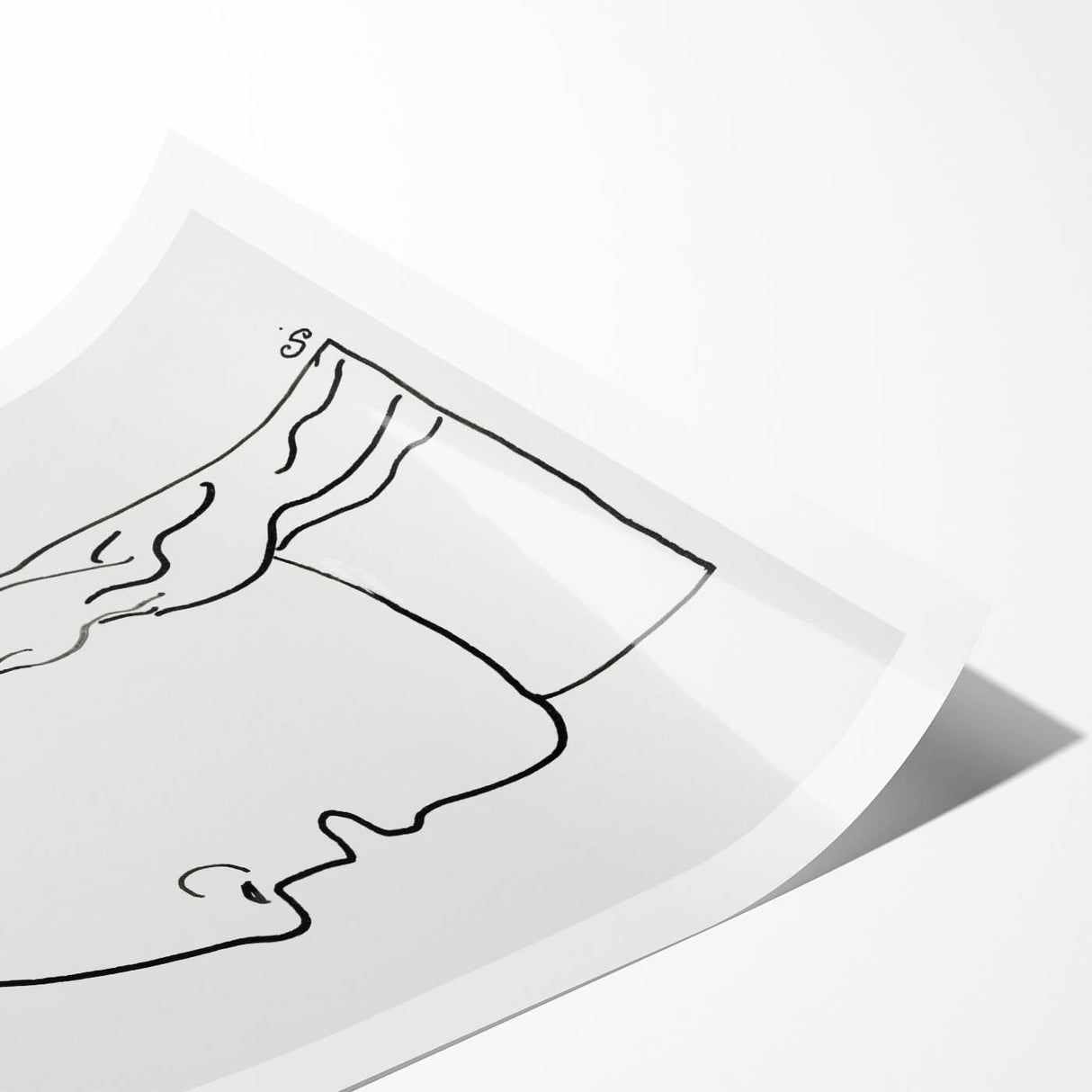 Expressionist Art - "Woman's Head" by Leo Gestel - Elegant Line Drawing