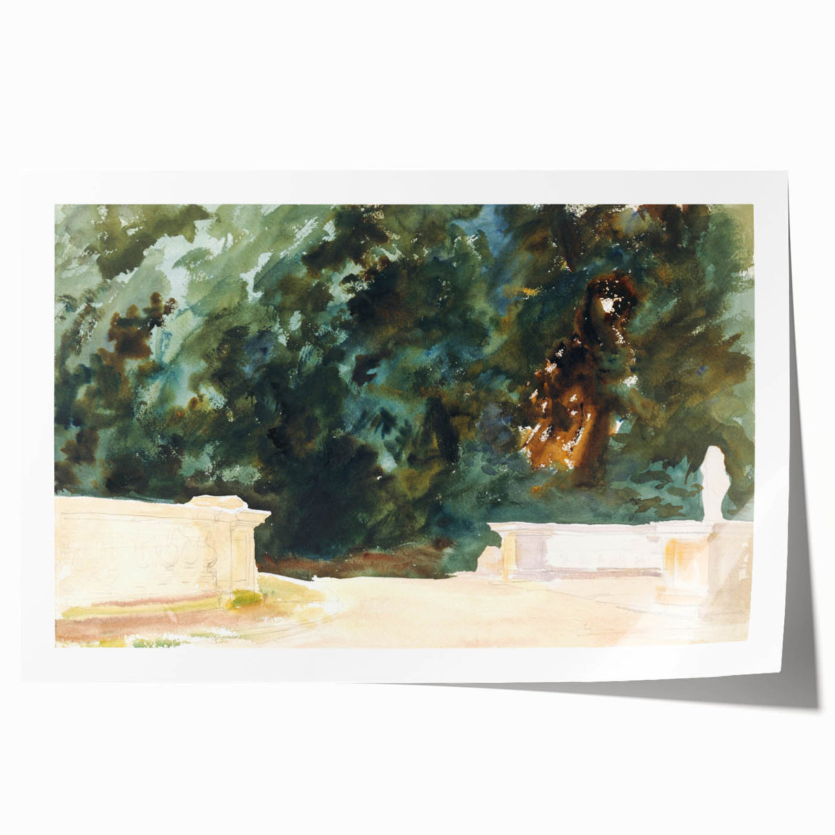 Romantic Art Prints: Terrace and Gardens by John Singer Sargent