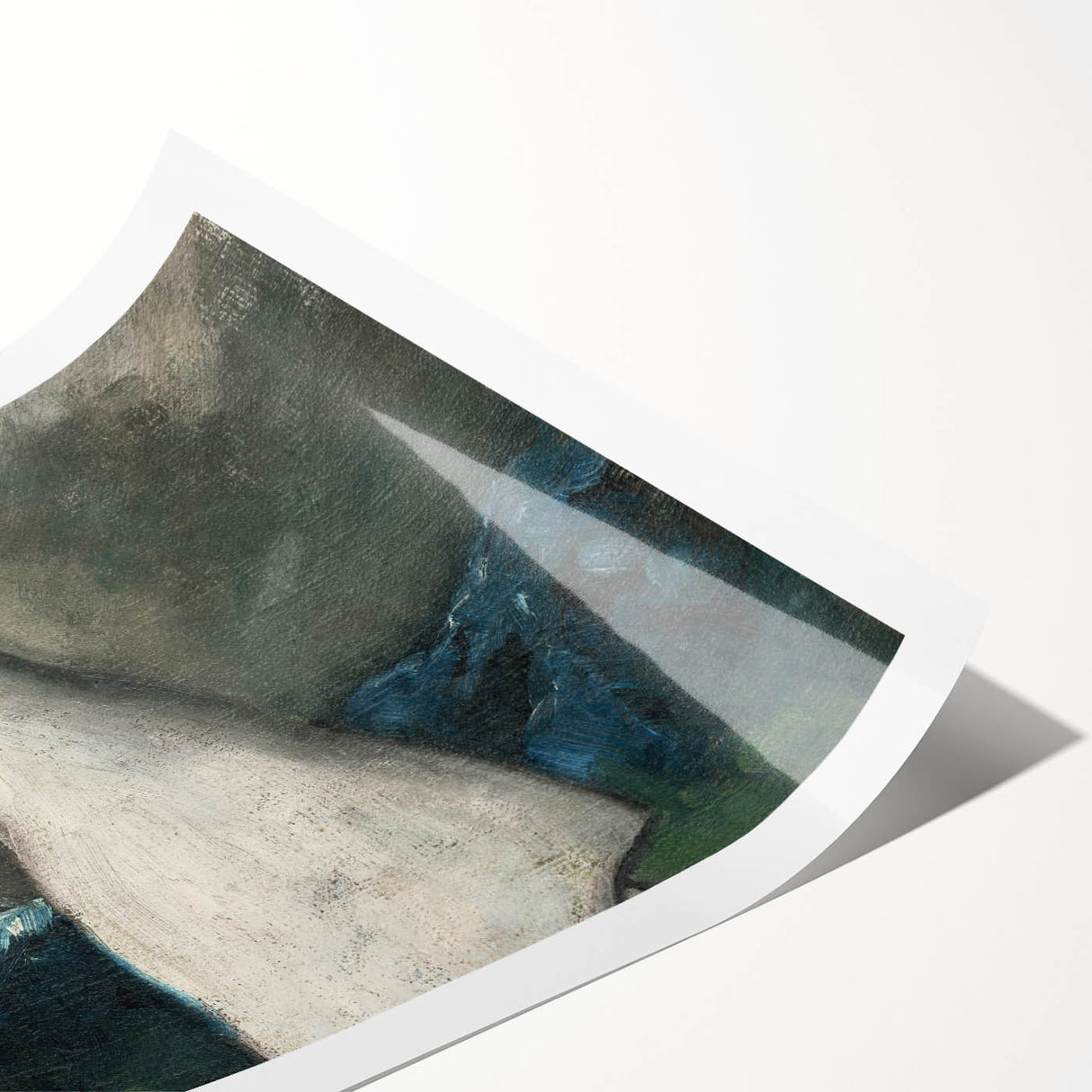 Expressionist Art - Woman in a White Shawl by Zolo Palugyay - Vintage Scene