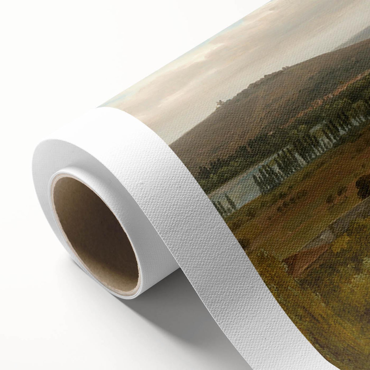 Romantic Art Prints: Panoramic Landscape Near River Moselle by Rousseau