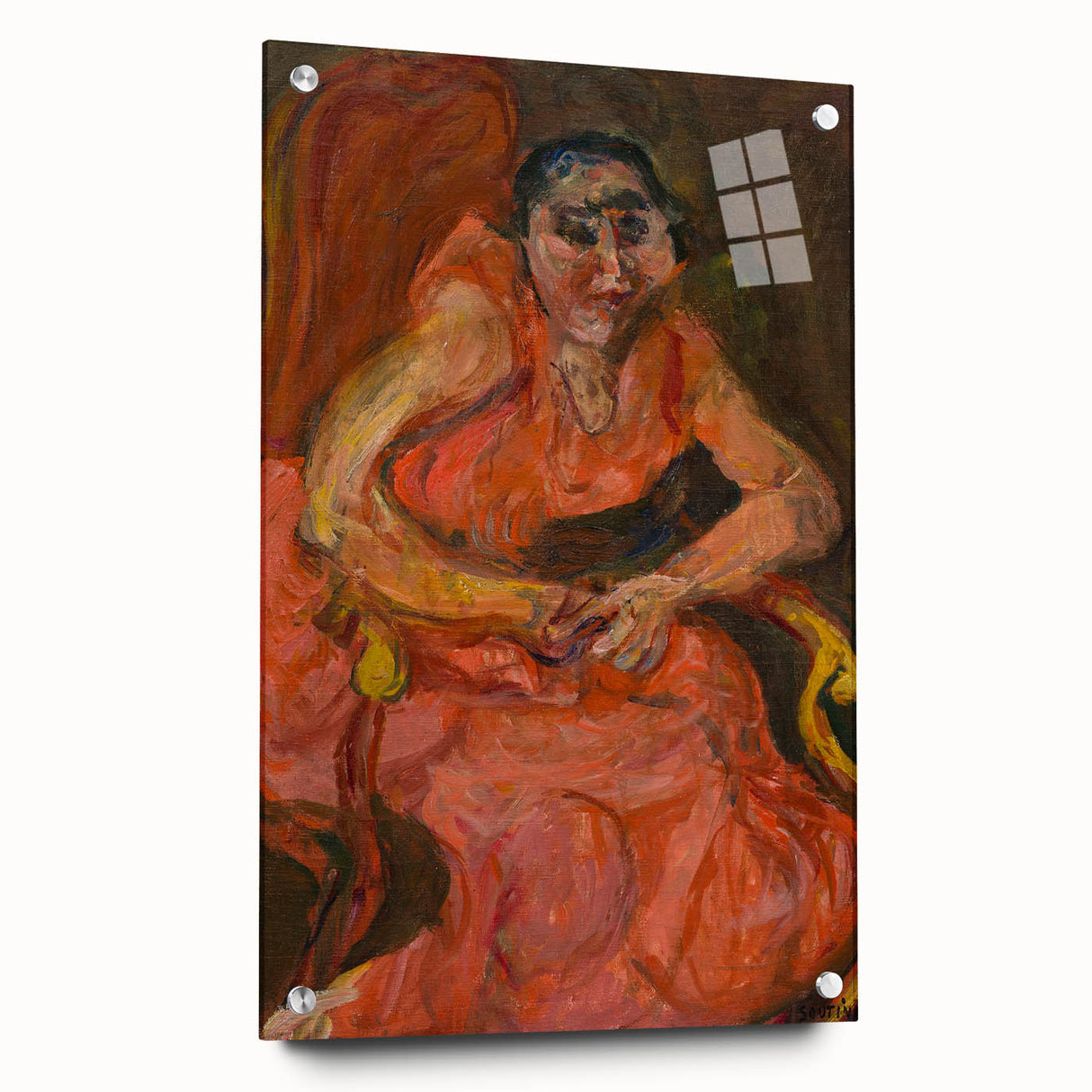 Expressionist Woman in Pink – Bold Figurative Wall Art