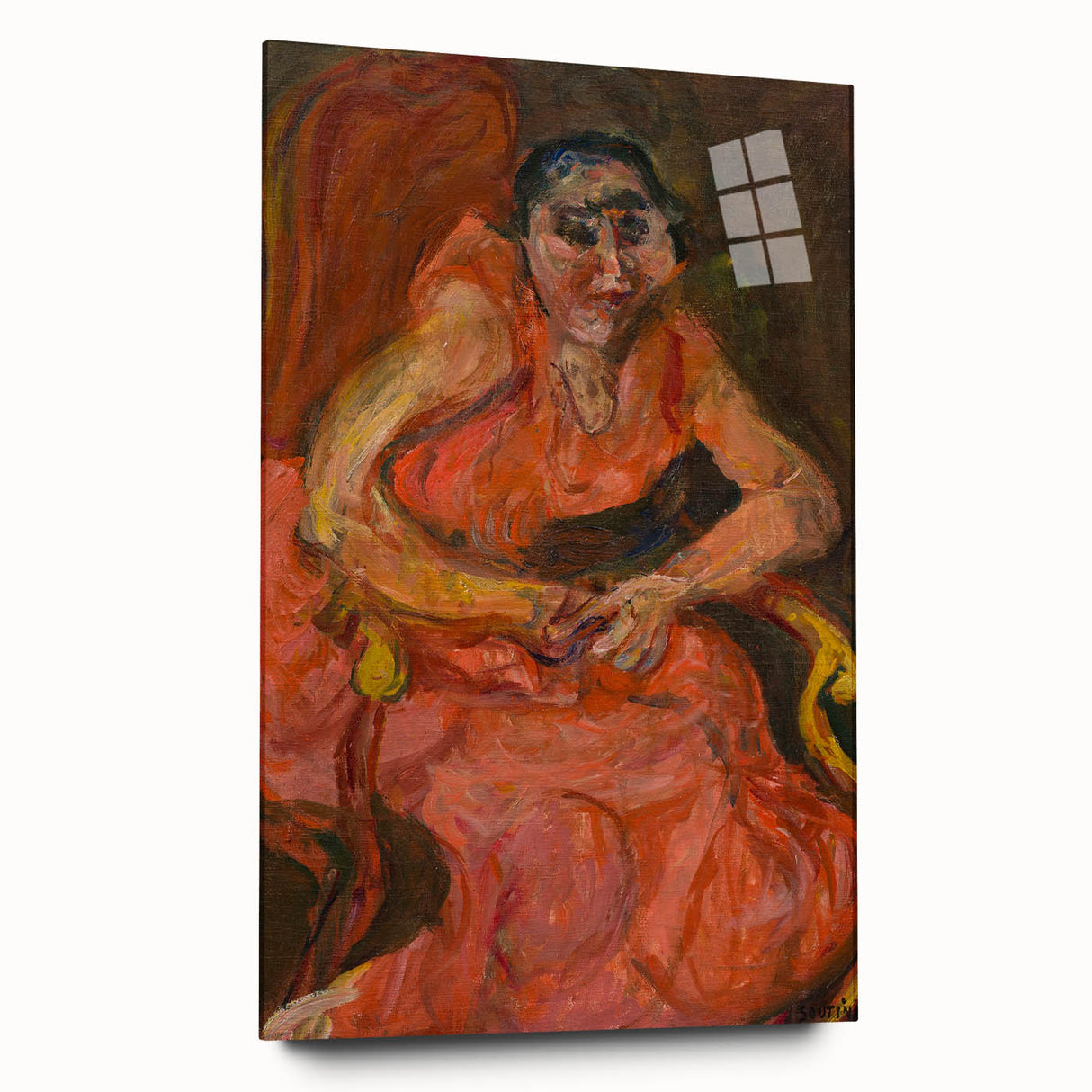 Expressionist Woman in Pink – Bold Figurative Wall Art