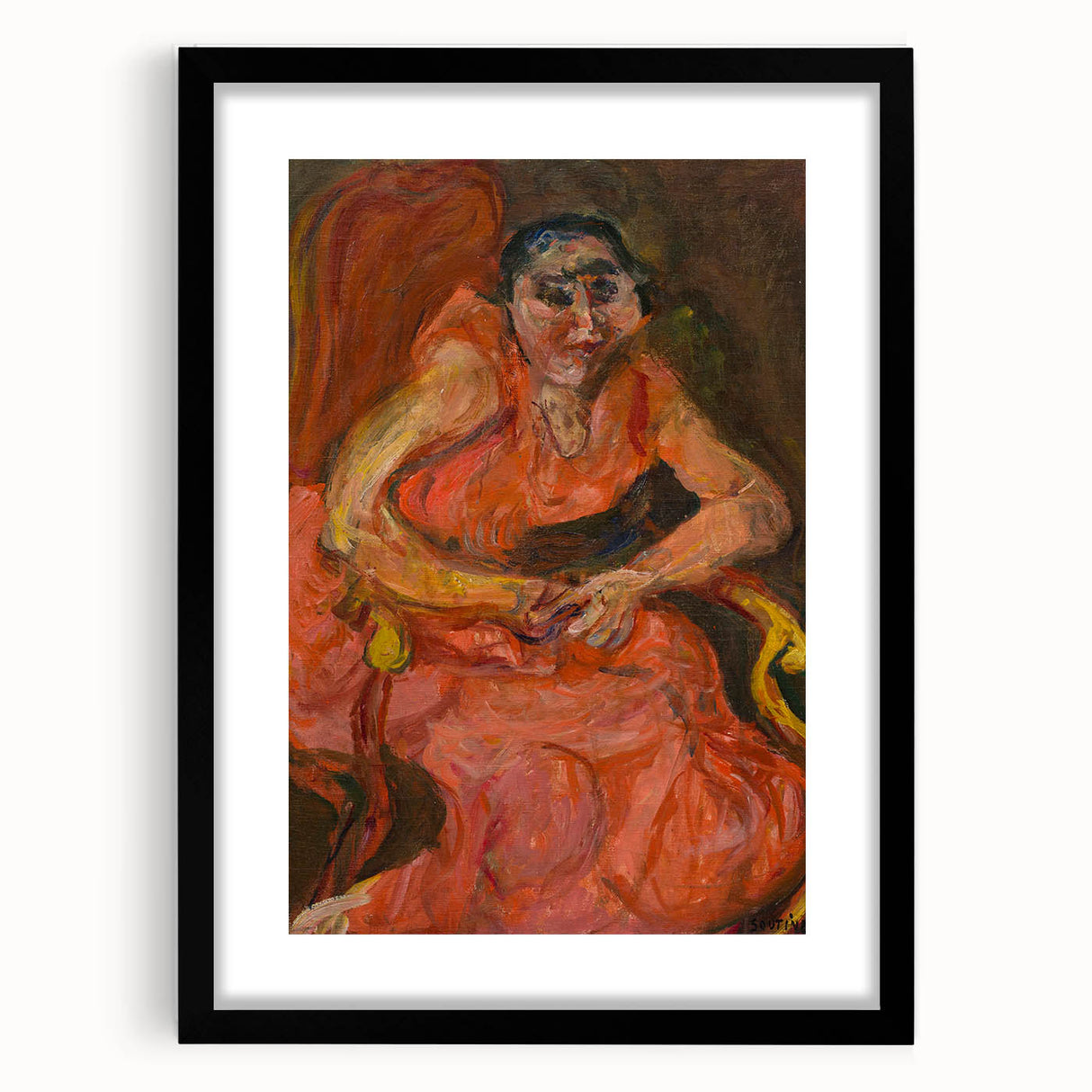 Expressionist Woman in Pink – Bold Figurative Wall Art
