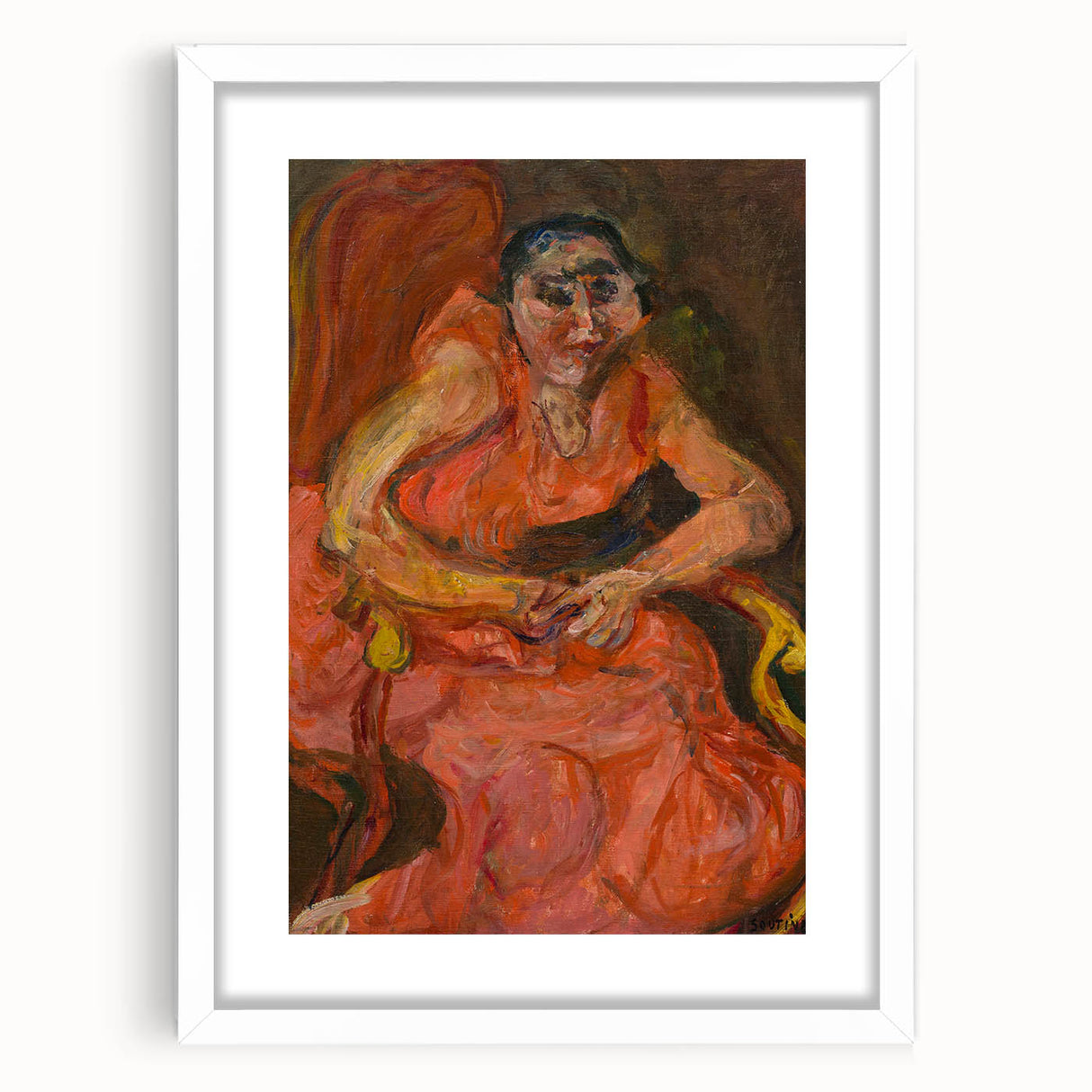 Expressionist Woman in Pink – Bold Figurative Wall Art