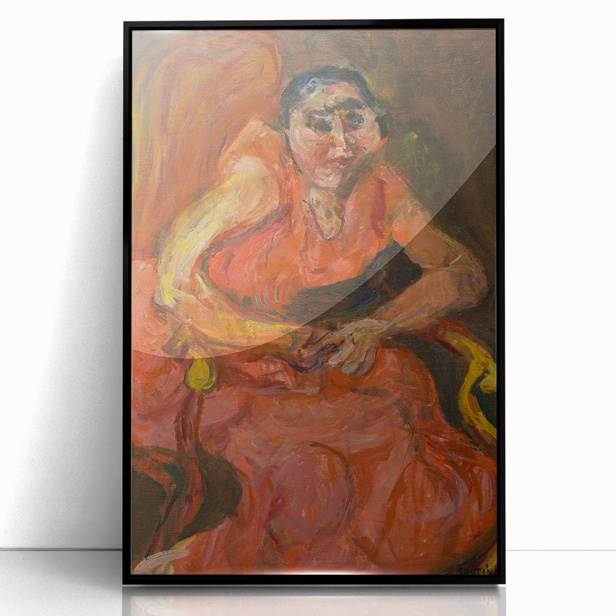 Expressionist Woman in Pink – Bold Figurative Wall Art