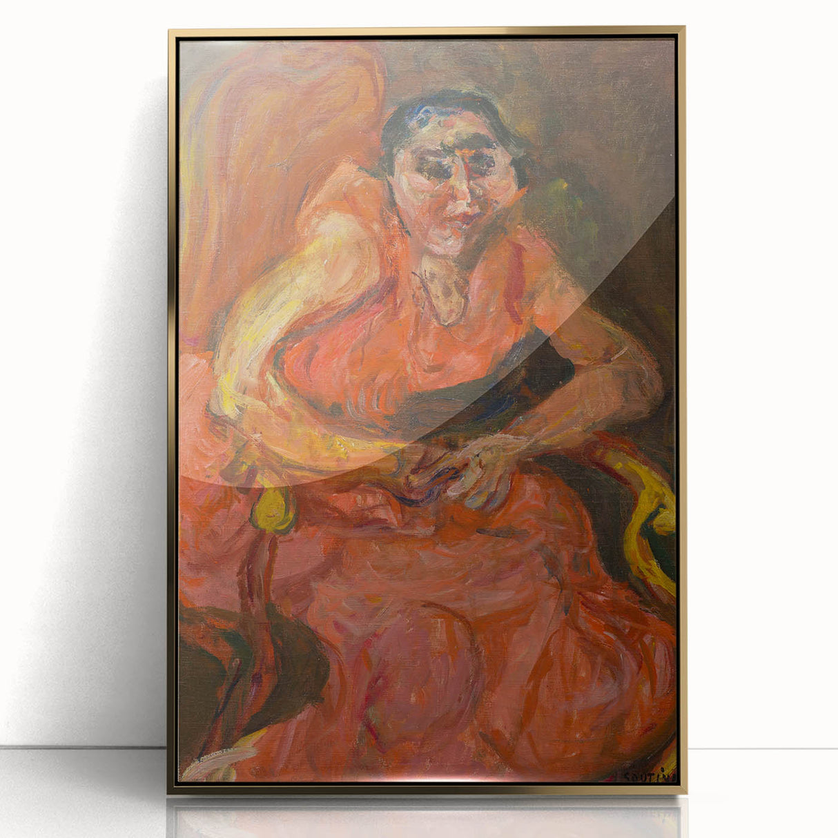 Expressionist Woman in Pink – Bold Figurative Wall Art