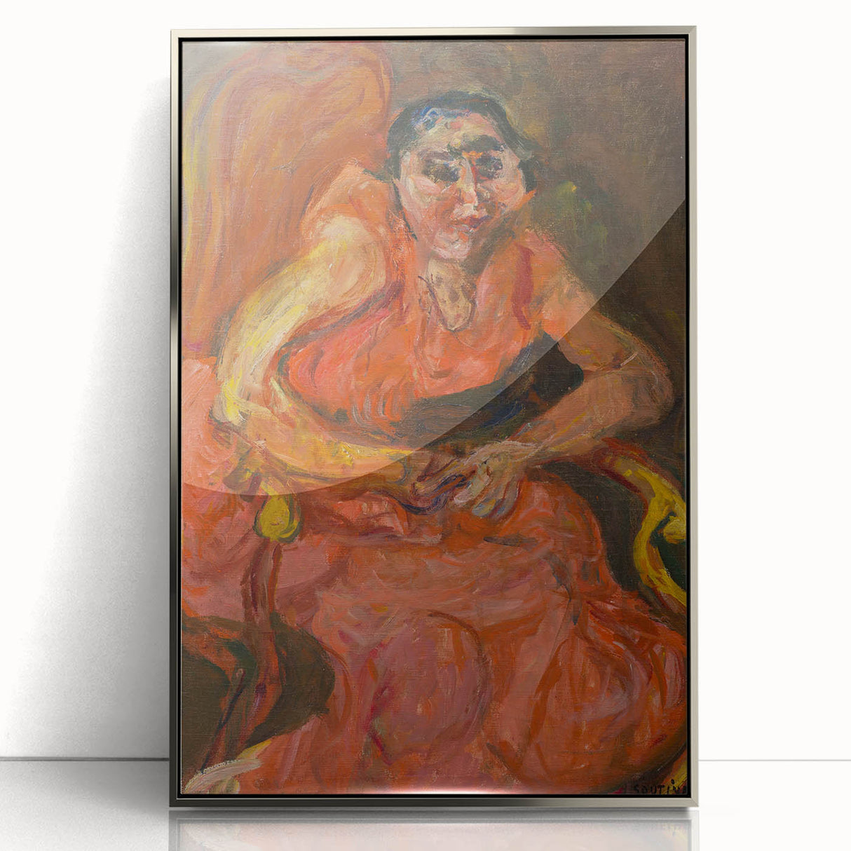 Expressionist Woman in Pink – Bold Figurative Wall Art